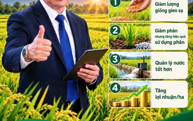 CANH TÁC LÚA THÔNG MINH- PHÁT THẢI THẤP: NÔNG DÂN THỰC CHẤT ĐƯỢC GÌ